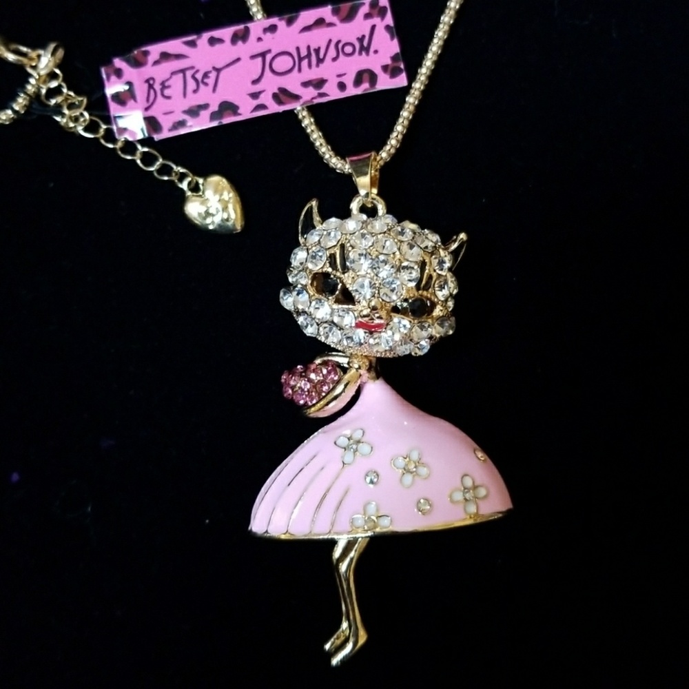 Betsy Johnson Cat Necklace